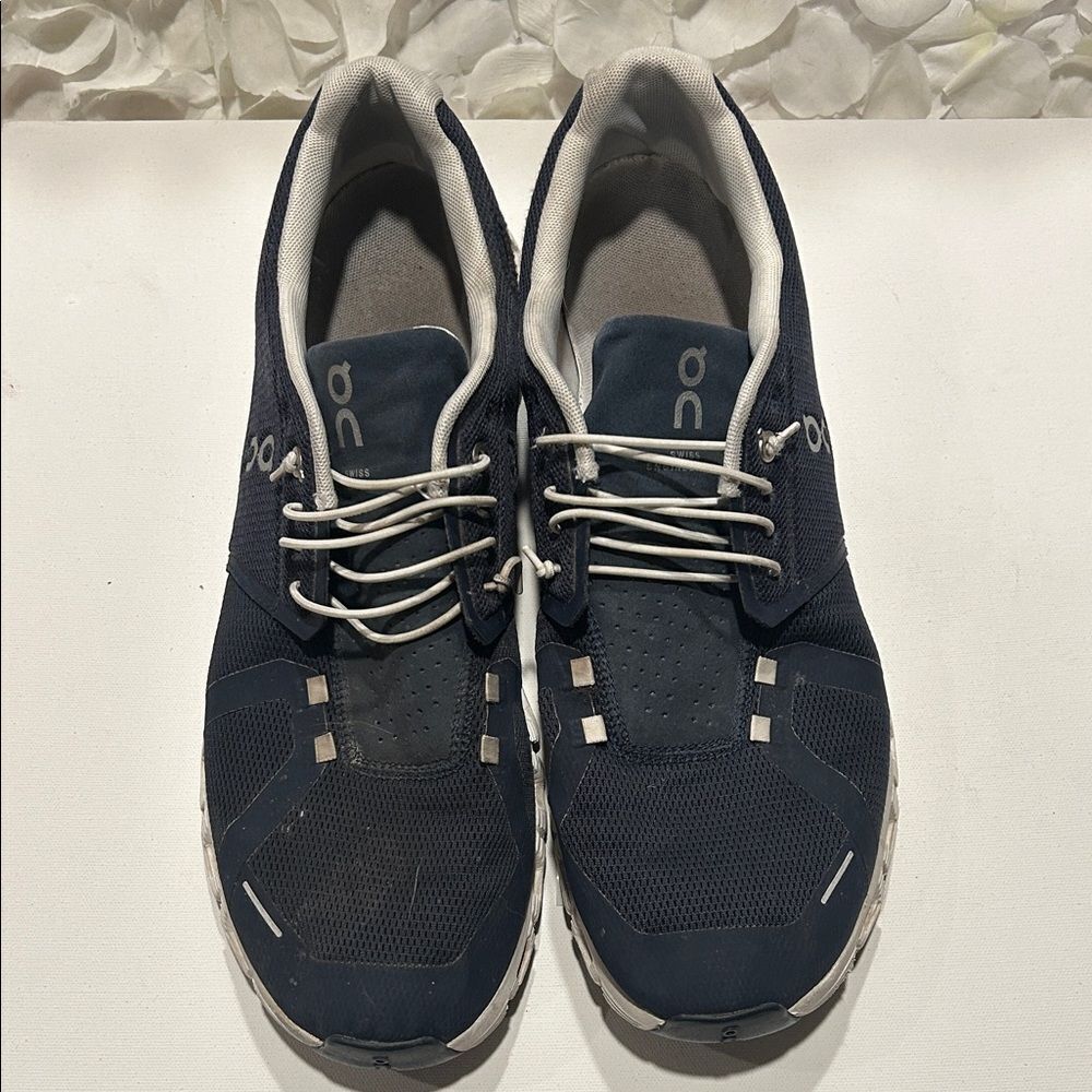 On Running Navy and White Men's Athletic Sneakers